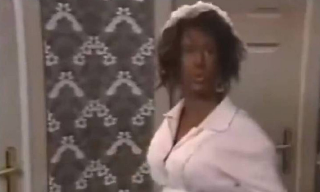 Fernanda Torres fazendo blackface