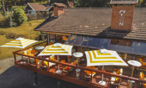 Terraço da Veuve Clicquot em Campos do Jordão