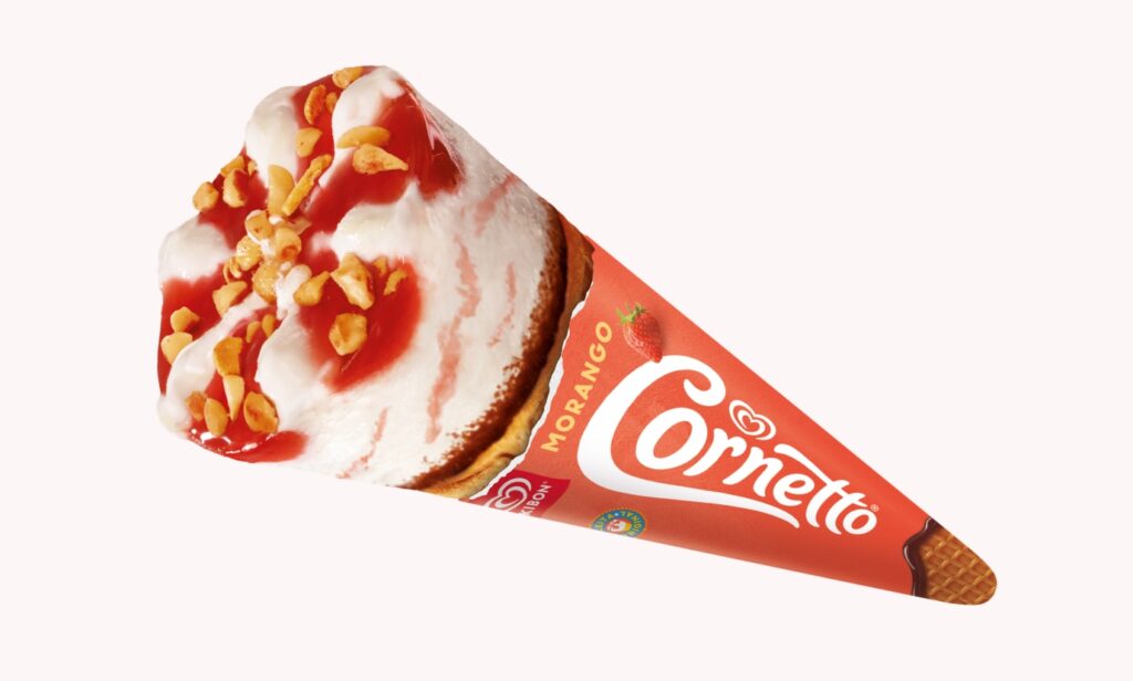Kibon lança Cornetto de Morango